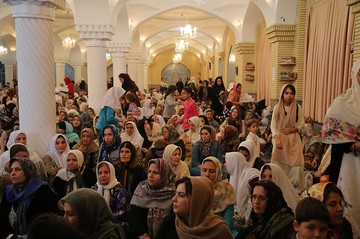 مراسم مولودی خوانی در مسجد جامع سنندج