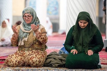 مراسم مولودی خوانی در مسجد جامع سنندج