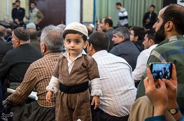 مراسم مولودی خوانی در مسجد جامع سنندج