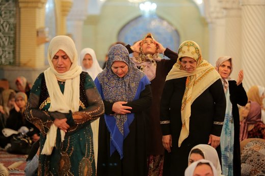 مراسم مولودی خوانی در مسجد جامع سنندج