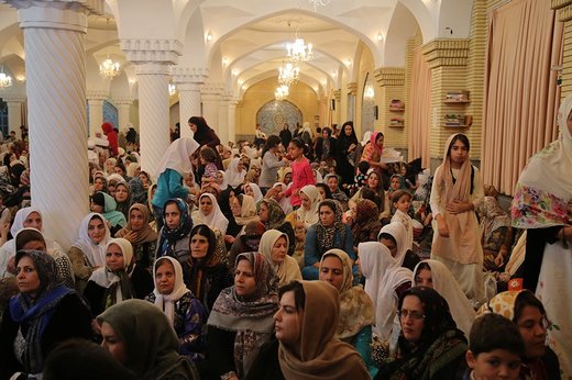مراسم مولودی خوانی در مسجد جامع سنندج