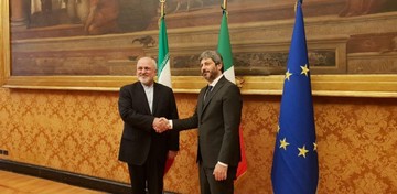 دیدار ظریف با رئیس مجلس نمایندگان ایتالیا/ عکس