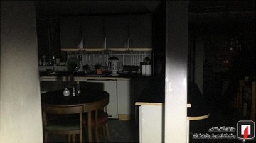 آتش سوزی منزل مسکونی در خیابان فرمانیه