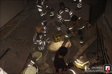 انفجار گاز در ساختمان مسکونی در تهران نو