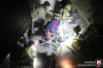 انفجار گاز در ساختمان مسکونی در تهران نو