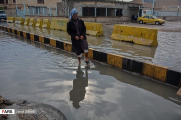 بارش باران و آبگرفتگی معابر اهواز