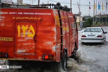 بارش باران و آبگرفتگی معابر اهواز