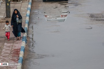 بارش باران و آبگرفتگی معابر اهواز