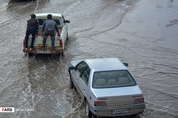 بارش باران و آبگرفتگی معابر اهواز