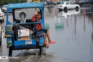 بارش باران و آبگرفتگی معابر اهواز