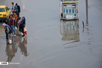 بارش باران و آبگرفتگی معابر اهواز
