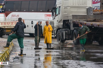 بارش باران و آبگرفتگی معابر اهواز