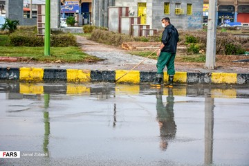 بارش باران و آبگرفتگی معابر اهواز