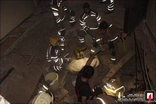 انفجار گاز در ساختمان مسکونی در تهران نو