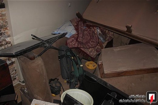 انفجار گاز در ساختمان مسکونی در تهران نو