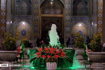 بارش باران در شب میلاد حضرت رسول‎(ص) و امام جعفر صادق(ع) در حرم رضوی