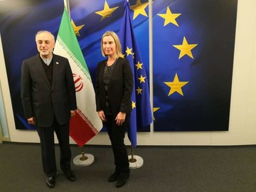 دیدار صالحی و موگرینی با موضوع برجام و تحریم‌های غیرقانونی آمریکا