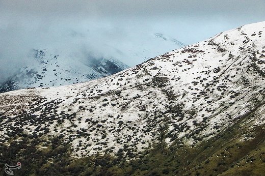 بارش برف پاییزی در جواهردشت سیاهکلرود گیلان
