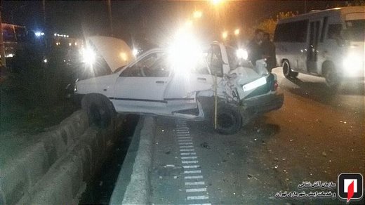 تصادف وانت با پراید در بزرگراه شهید لشگری