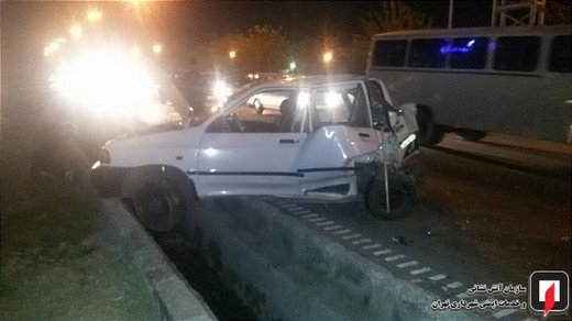 تصادف وانت با پراید در بزرگراه شهید لشگری