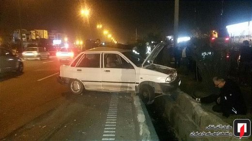 تصادف وانت با پراید در بزرگراه شهید لشگری