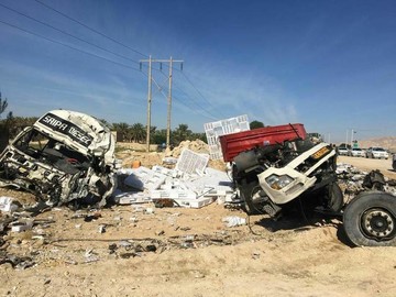 عکس | تصادف مرگ‌بار ۲ تریلر در بوشهر
