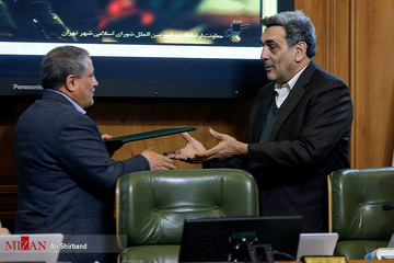 مراسم ادای سوگند حناچی شهردار جدید تهران