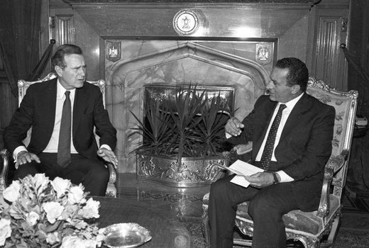 ملاقات جرج هربرت واکر بوش با حسنی مبارک در قاهره، 3 اوت 1986