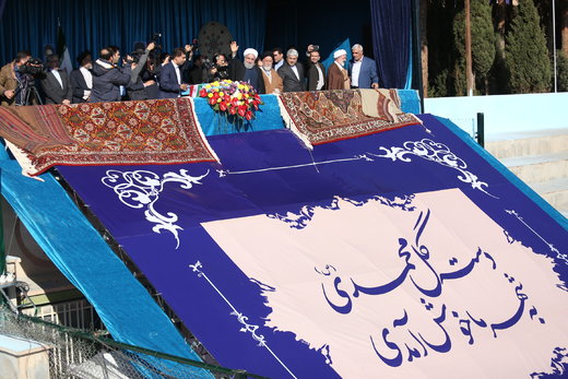 حضور رئیس جمهور در ورزشگاه شهر شاهرود