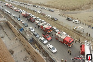 آتش سوزی برج تجاری و اداری رز مال