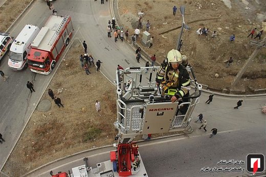 آتش سوزی برج تجاری و اداری رز مال