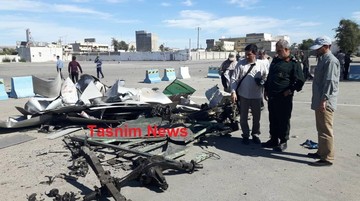 لاشه خودروی عامل انتحاری حمله تروریستی چابهار 
