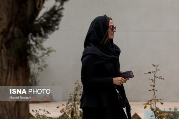 عکس | گلاره عباسی در مراسم تشییع پیکر فرج‌الله حیدری