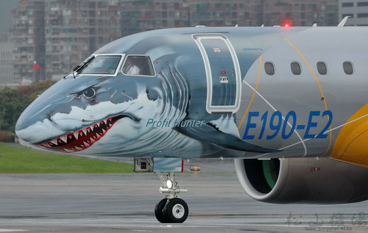 نسل جدید هواپیمای  Embraer-190 E2  با شکل کوسه