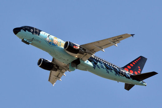هواپیمای ایرباس A320-214 متعلق به شرکت هواپیمایی بروکسل ایرلاینز بلژیک