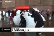 فیلم | یخ‌های عظیم‌الجثه در خیابان‌های لندن