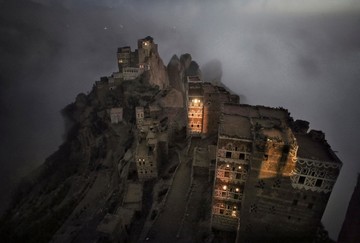 غبار صبحگاهی در Shugruf یمن