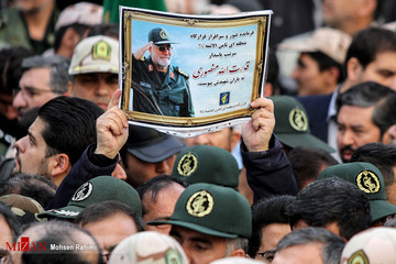 تشییع پیکر سردار منصوری در مشهدمقدس