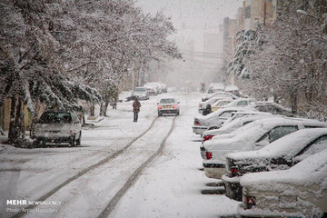 بارش برف در سنندج