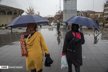 بارش باران در تهران