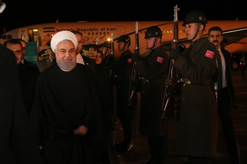 Iran president arrives in Turkey
