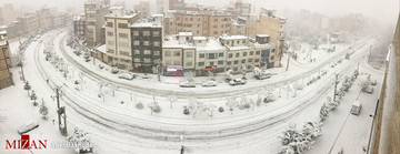 بارش برف در همدان