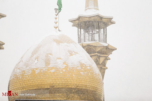 بارش برف در همدان