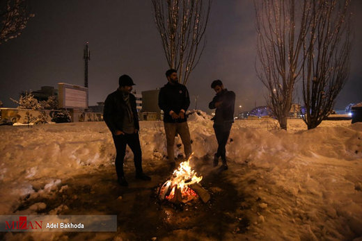 بارش برف در همدان