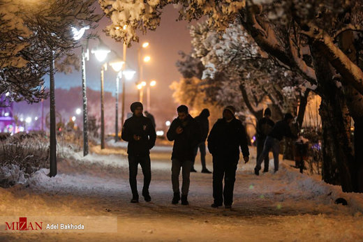 بارش برف در همدان