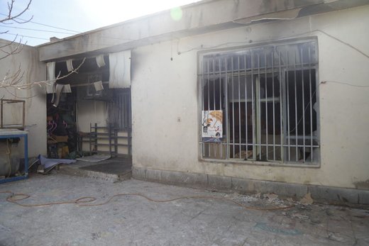  مدرسه اسوه حسنه در زاهدان که روز 27 آذرماه آتش گرفت