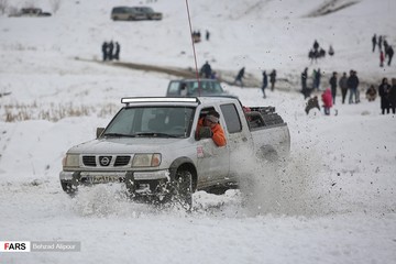 برف بازی در همدان