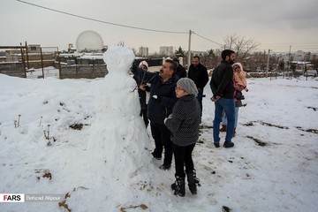 برف بازی در همدان
