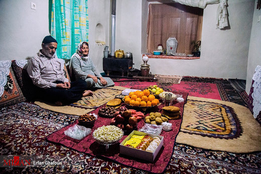 شب یلدا در روستای مالخواست ساری
