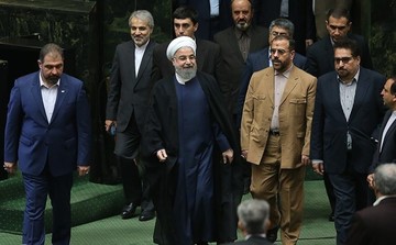 President Rouhani in Majlis to submit budget bill